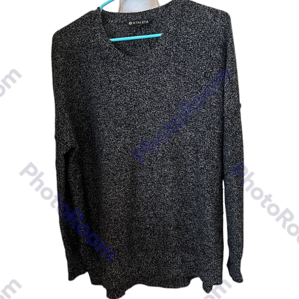 Athleta Wool/Cashmere Oversized Black Sweater Size Small